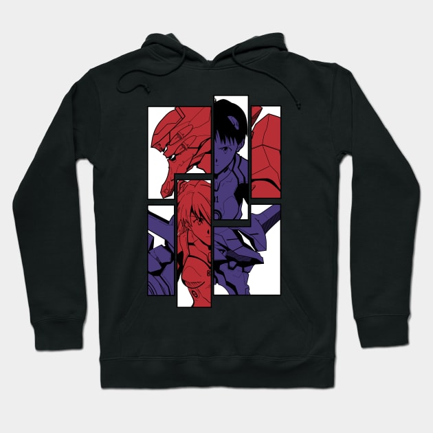 Neon genesis evangelion colors Hoodie by paisdelasmaquinas